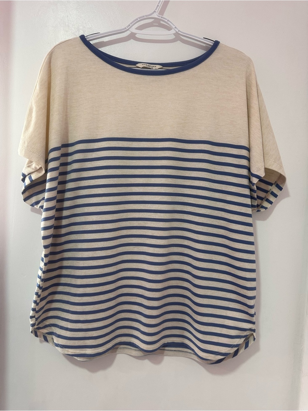 Max Studio Womens  Stripe Top, Blue